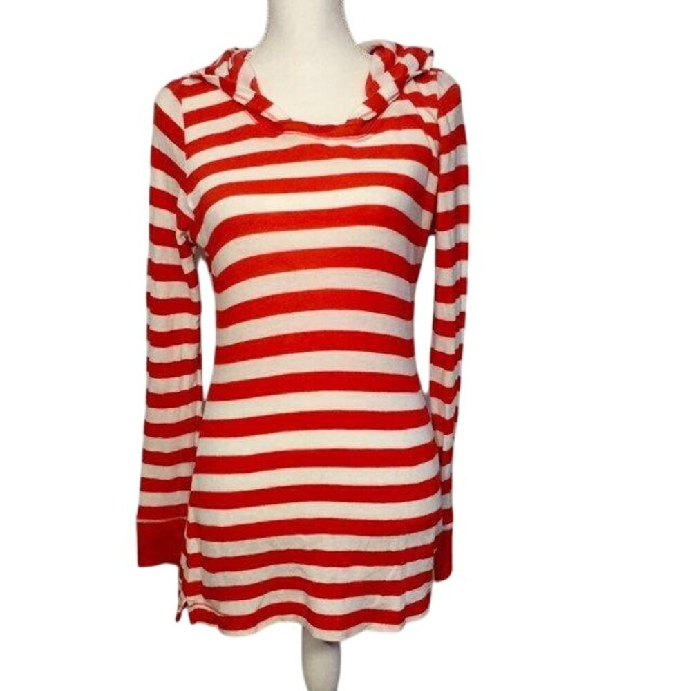 Victoria’s Secret Hooded Top Womens M Used Striped